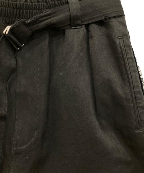 MAISON SPECIAL（メゾンスペシャル）MAISON SPECIAL (メゾンスペシャル) コットンベルテッドスノーワイドパンツ ブラック サイズ:00の古着・服飾アイテム
