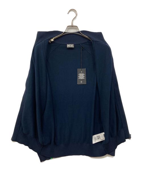 DIESEL（ディーゼル）DIESEL (ディーゼル) サイドラインニットジャケット ネイビー サイズ:Mの古着・服飾アイテム