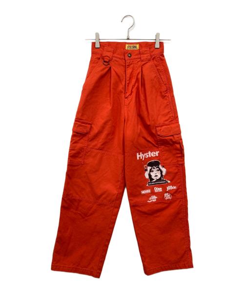 Hysteric Glamour（ヒステリックグラマー）Hysteric Glamour (ヒステリックグラマー) SOUND EXPERIENCE カーゴパンツ オレンジ サイズ:XSの古着・服飾アイテム