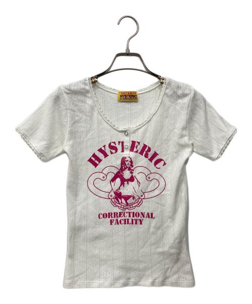 Hysteric Glamour（ヒステリックグラマー）Hysteric Glamour (ヒステリックグラマー) CORRECTIONAL FACILITY チビTシャツ ホワイト サイズ:Freeの古着・服飾アイテム