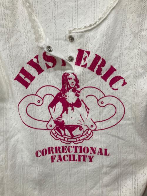 Hysteric Glamour（ヒステリックグラマー）Hysteric Glamour (ヒステリックグラマー) CORRECTIONAL FACILITY チビTシャツ ホワイト サイズ:Freeの古着・服飾アイテム