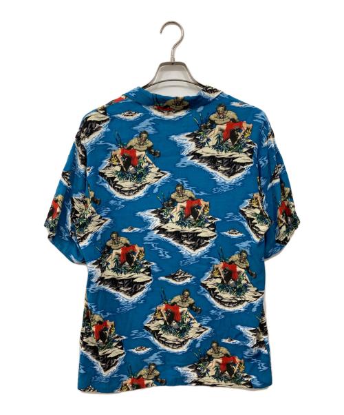 Hysteric Glamour（ヒステリックグラマー）Hysteric Glamour (ヒステリックグラマー) SWAMP MAIDEN柄 アロハシャツ ブルー サイズ:Sの古着・服飾アイテム