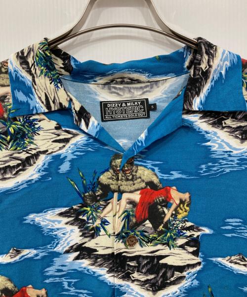 Hysteric Glamour（ヒステリックグラマー）Hysteric Glamour (ヒステリックグラマー) SWAMP MAIDEN柄 アロハシャツ ブルー サイズ:Sの古着・服飾アイテム