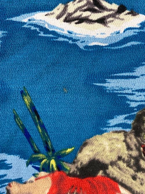 Hysteric Glamour（ヒステリックグラマー）Hysteric Glamour (ヒステリックグラマー) SWAMP MAIDEN柄 アロハシャツ ブルー サイズ:Sの古着・服飾アイテム