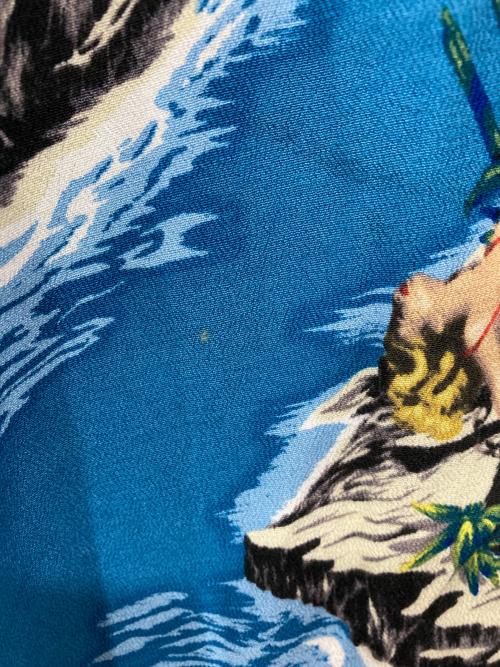 Hysteric Glamour（ヒステリックグラマー）Hysteric Glamour (ヒステリックグラマー) SWAMP MAIDEN柄 アロハシャツ ブルー サイズ:Sの古着・服飾アイテム