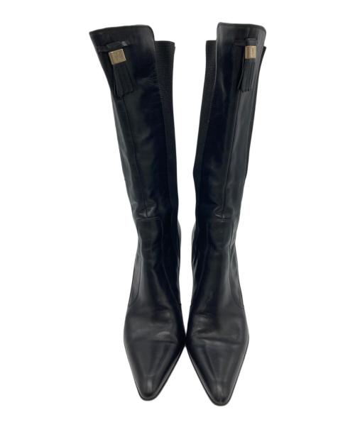 Yves Saint Laurent（イヴサンローラン）Yves Saint Laurent (イヴサンローラン) レザーブーツ ブラック サイズ:36 1/2の古着・服飾アイテム