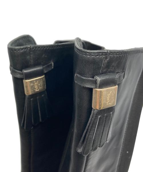 Yves Saint Laurent（イヴサンローラン）Yves Saint Laurent (イヴサンローラン) レザーブーツ ブラック サイズ:36 1/2の古着・服飾アイテム