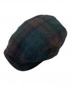 Harris Tweed×wigensハリスツイード×ウィゲーンズ）の古着「キャスケット」｜グリーン