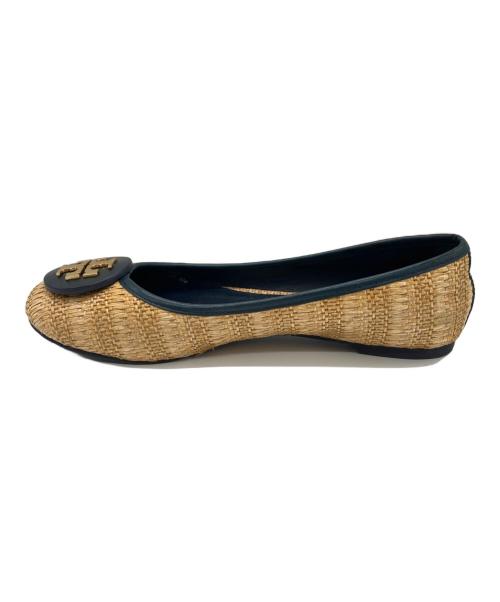 TORY BURCH（トリーバーチ）TORY BURCH (トリーバーチ) 編み込みフラットシューズ ベージュ サイズ:8Mの古着・服飾アイテム