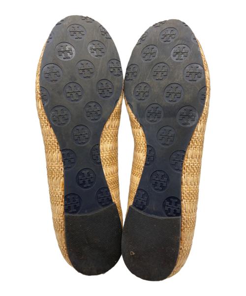 TORY BURCH（トリーバーチ）TORY BURCH (トリーバーチ) 編み込みフラットシューズ ベージュ サイズ:8Mの古着・服飾アイテム