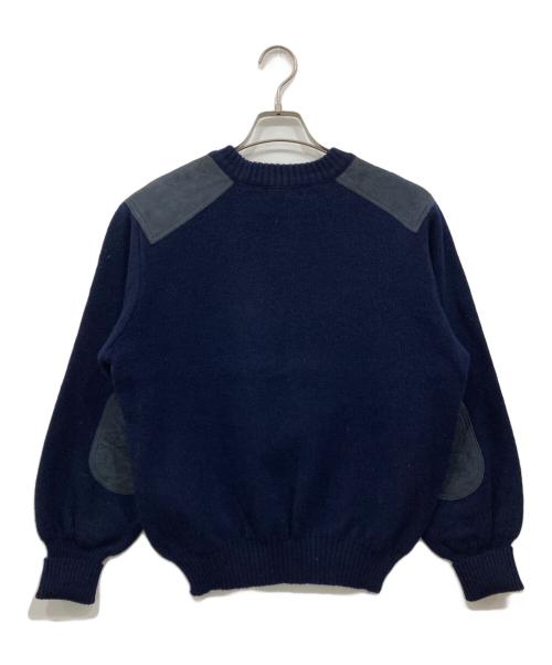 Burberry's（バーバリー）Burberry's (バーバリーズ) ショルダーパッチニット ネイビー サイズ:Mの古着・服飾アイテム