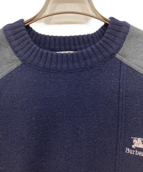 Burberry's（バーバリー）Burberry's (バーバリーズ) ショルダーパッチニット ネイビー サイズ:Mの古着・服飾アイテム