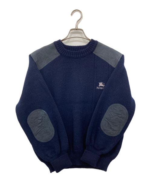 Burberry's（バーバリー）Burberry's (バーバリーズ) ショルダーパッチニット ネイビー サイズ:Mの古着・服飾アイテム