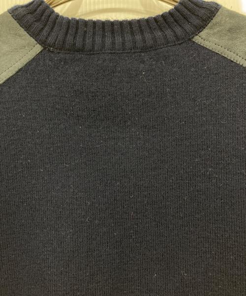 Burberry's（バーバリー）Burberry's (バーバリーズ) ショルダーパッチニット ネイビー サイズ:Mの古着・服飾アイテム