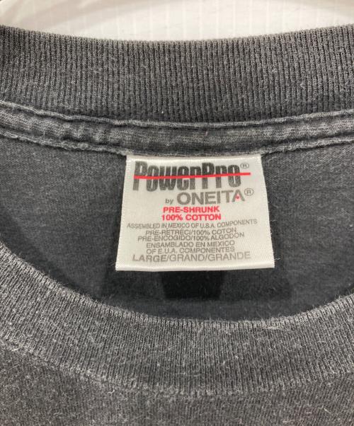 power pro by ONEITA（オニータ）power pro by ONEITA (オニータ) 90’s ヴィンテージTシャツ ブラック サイズ:LARGEの古着・服飾アイテム