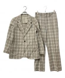 MACKINTOSH PHILOSOPHY（マッキントッシュ フィロソフィー）の古着「チェックジャケットセットアップ」｜ベージュ