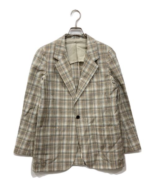 MACKINTOSH PHILOSOPHY（マッキントッシュ フィロソフィー）MACKINTOSH PHILOSOPHY (マッキントッシュ フィロソフィー) チェックジャケットセットアップ ベージュ サイズ:2の古着・服飾アイテム
