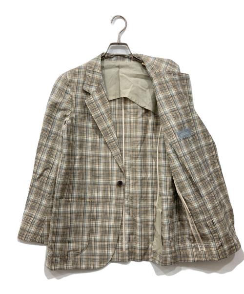 MACKINTOSH PHILOSOPHY（マッキントッシュ フィロソフィー）MACKINTOSH PHILOSOPHY (マッキントッシュ フィロソフィー) チェックジャケットセットアップ ベージュ サイズ:2の古着・服飾アイテム