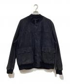 CALIBRO 12カリブロドーディチ）の古着「ゴートスキンスウェードジャケット」｜ネイビー