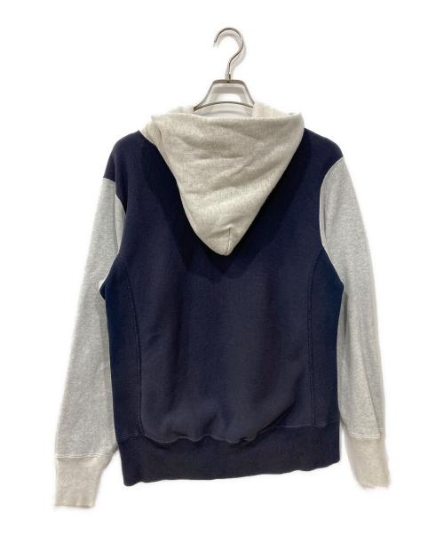Champion（チャンピオン）Champion (チャンピオン) リバースウィーブパーカー ネイビー×グレー サイズ:Mの古着・服飾アイテム