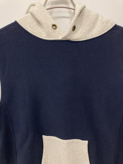 Champion（チャンピオン）Champion (チャンピオン) リバースウィーブパーカー ネイビー×グレー サイズ:Mの古着・服飾アイテム