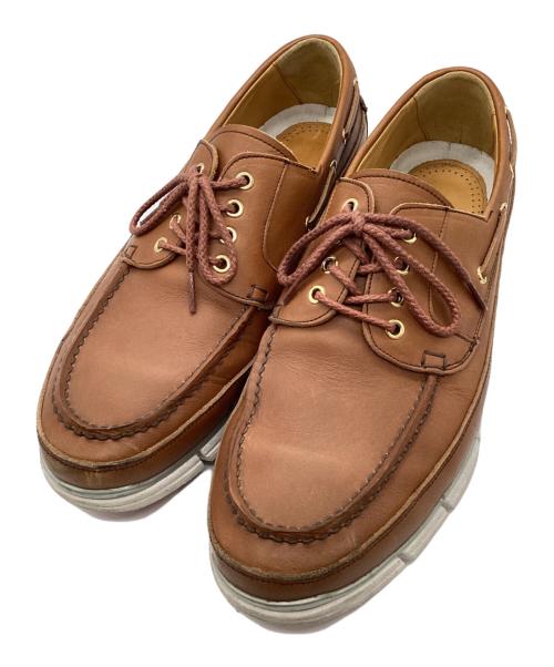 HIROSHI TSUBOUCHI（ヒロシツボウチ）HIROSHI TSUBOUCHI (ヒロシツボウチ) モカシンスニーカー ブラウン サイズ:8.5の古着・服飾アイテム