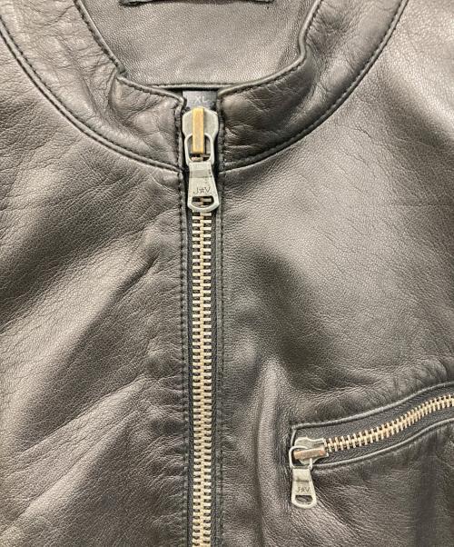 JOHN VARVATOS（ジョン・バルベイトス）JOHN VARVATOS (ジョン・バルベイトス) シングルライダースジャケット ブラック サイズ:XLの古着・服飾アイテム