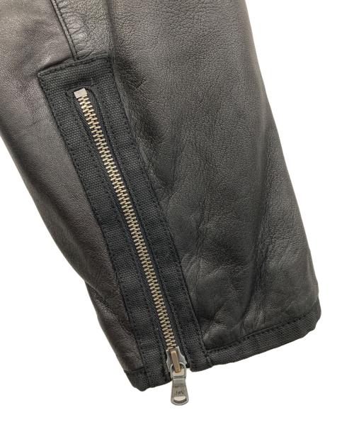 JOHN VARVATOS（ジョン・バルベイトス）JOHN VARVATOS (ジョン・バルベイトス) シングルライダースジャケット ブラック サイズ:XLの古着・服飾アイテム