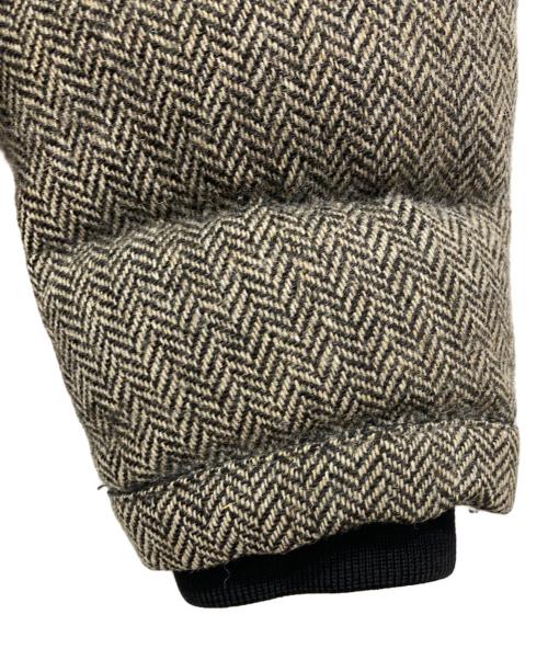 MONCLER（モンクレール）MONCLER (モンクレール) GUYENNE(ギエンヌ)ウールヘリンボーン切替ダウンジャケット ベージュ サイズ:1の古着・服飾アイテム