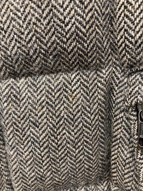 MONCLER（モンクレール）MONCLER (モンクレール) GUYENNE(ギエンヌ)ウールヘリンボーン切替ダウンジャケット ベージュ サイズ:1の古着・服飾アイテム