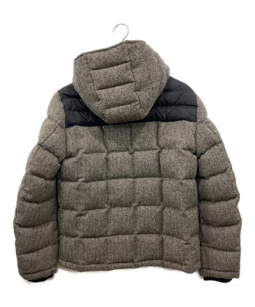 MONCLER（モンクレール）MONCLER (モンクレール) GUYENNE(ギエンヌ)ウールヘリンボーン切替ダウンジャケット ベージュ サイズ:1の古着・服飾アイテム