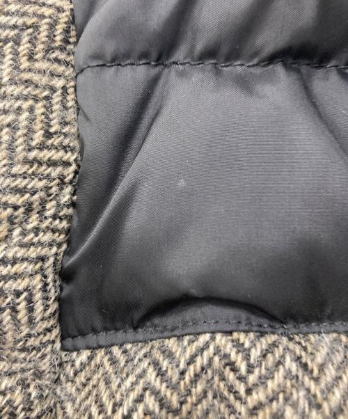 MONCLER（モンクレール）MONCLER (モンクレール) GUYENNE(ギエンヌ)ウールヘリンボーン切替ダウンジャケット ベージュ サイズ:1の古着・服飾アイテム