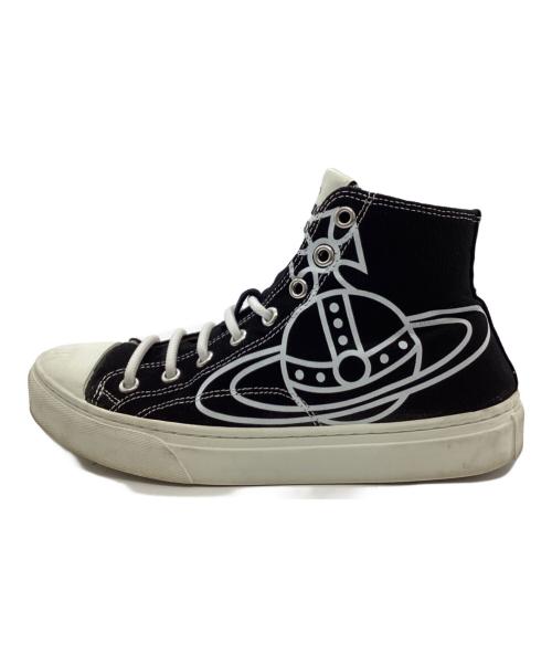 Vivienne Westwood（ヴィヴィアンウエストウッド）Vivienne Westwood (ヴィヴィアンウエストウッド) Plimsollハイカットスニーカー ブラック サイズ:37の古着・服飾アイテム