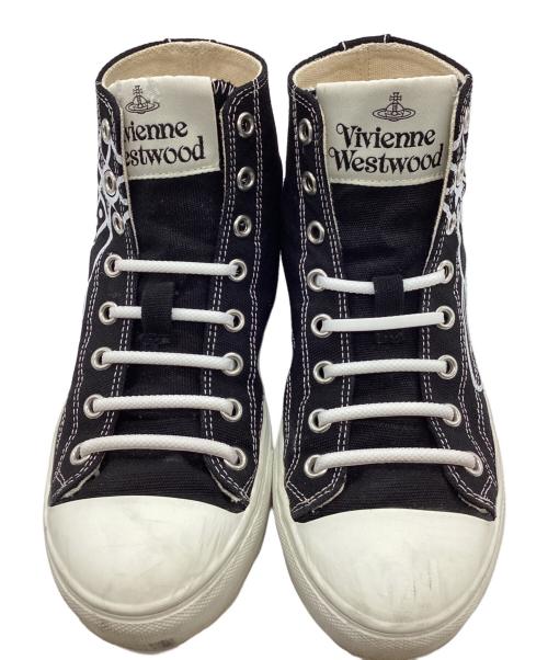 Vivienne Westwood（ヴィヴィアンウエストウッド）Vivienne Westwood (ヴィヴィアンウエストウッド) Plimsollハイカットスニーカー ブラック サイズ:37の古着・服飾アイテム