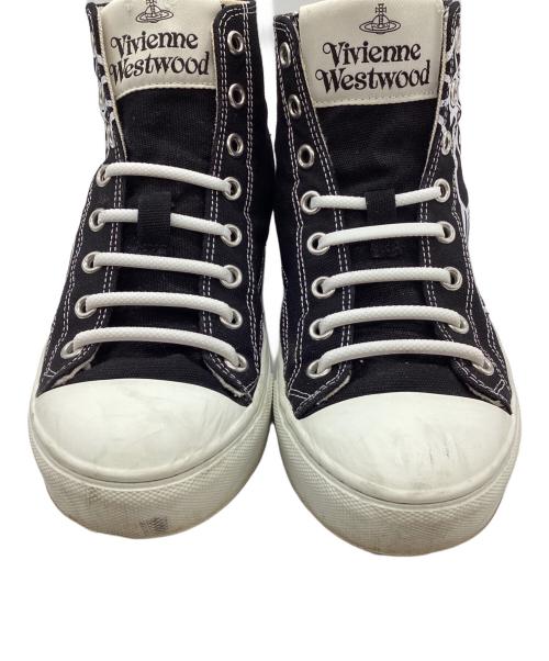 Vivienne Westwood（ヴィヴィアンウエストウッド）Vivienne Westwood (ヴィヴィアンウエストウッド) Plimsollハイカットスニーカー ブラック サイズ:37の古着・服飾アイテム