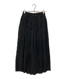 DIESEL（ディーゼル）の古着「プリーツワイドパンツ」｜ブラック