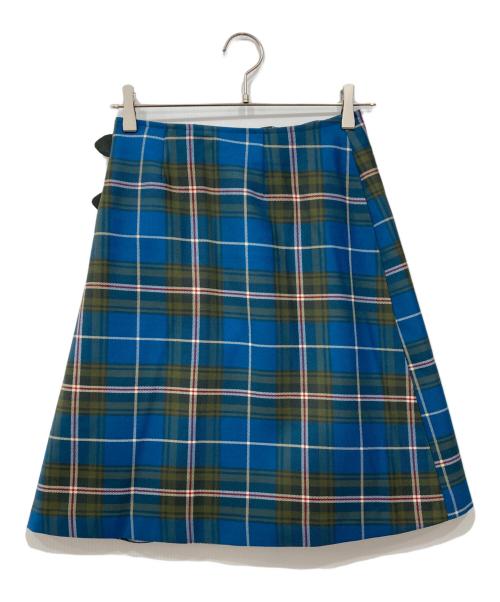 O'NEIL OF DUBLIN（オニールオブダブリン）O'NEIL OF DUBLIN (オニールオブダブリン) ラップスカート ブルー サイズ:US6の古着・服飾アイテム