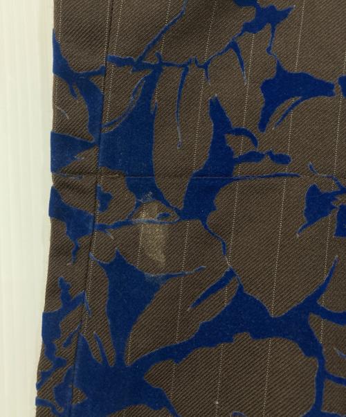 COMME des GARCONS（コムデギャルソン）COMME des GARCONS (コムデギャルソン) フロッキーパンツ ブラウン×ブルー サイズ:Sの古着・服飾アイテム