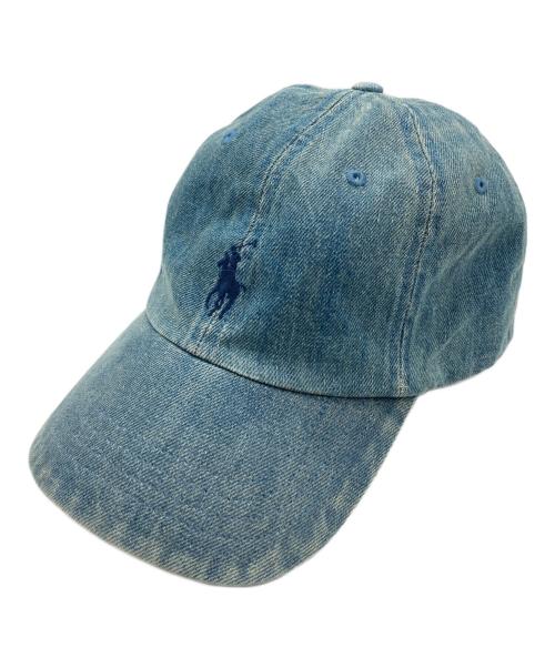 POLO RALPH LAUREN（ポロ・ラルフローレン）POLO RALPH LAUREN (ポロ・ラルフローレン) デニムキャップ インディゴの古着・服飾アイテム