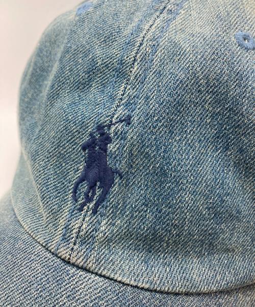 POLO RALPH LAUREN（ポロ・ラルフローレン）POLO RALPH LAUREN (ポロ・ラルフローレン) デニムキャップ インディゴの古着・服飾アイテム