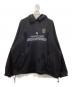 masonprince（メゾンプリンス）の古着「オーバーサイズ ラグラン サイドライン ダメージ加工パーカー」｜ブラック