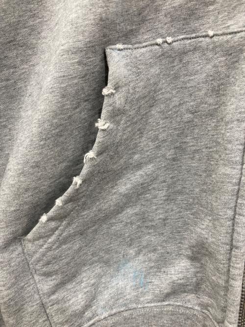 masonprince（メゾンプリンス）masonprince (メゾンプリンス) オーバーサイズ ペイント加工 ZIPパーカー グレー サイズ:3の古着・服飾アイテム