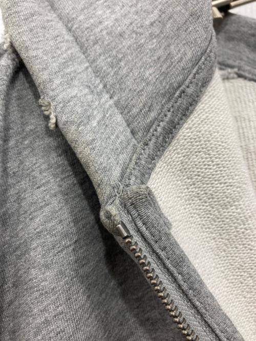 masonprince（メゾンプリンス）masonprince (メゾンプリンス) オーバーサイズ ペイント加工 ZIPパーカー グレー サイズ:3の古着・服飾アイテム