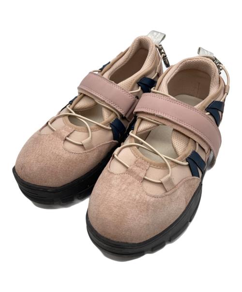 Rockfish Weatherwear（ロックフィッシュウェザーウェア）Rockfish Weatherwear (ロックフィッシュウェザーウェア) ローカットスニーカー ピンク サイズ:UK4.5の古着・服飾アイテム