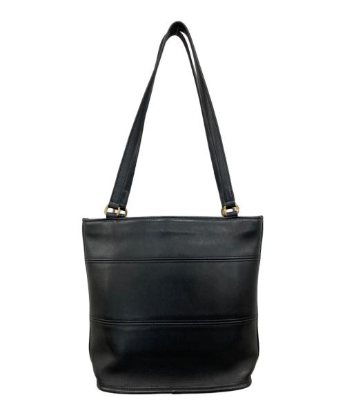 COACH（コーチ）COACH (コーチ) レザートートバッグ ブラックの古着・服飾アイテム