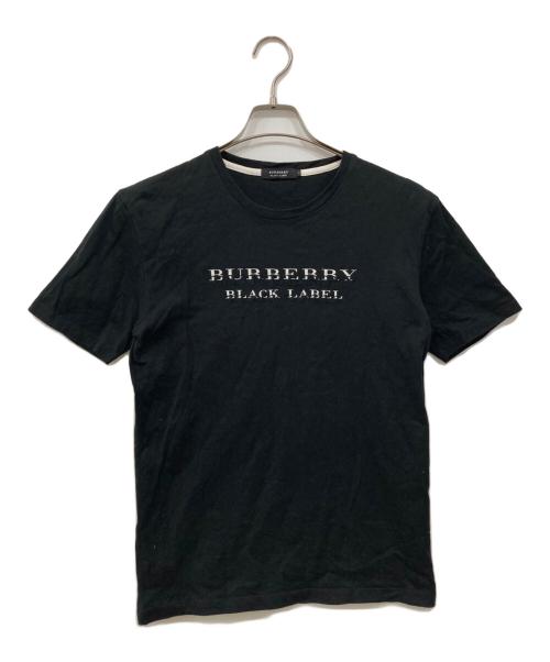 BURBERRY BLACK LABEL（バーバリーブラックレーベル）BURBERRY BLACK LABEL (バーバリーブラックレーベル) ロゴTシャツ ブラック サイズ:2の古着・服飾アイテム