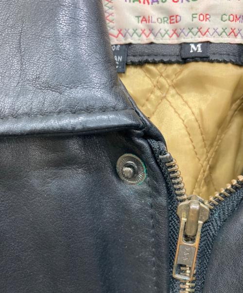 HOUSTON（ヒューストン）HOUSTON (ヒューストン) レザージャケット ブラック サイズ:Mの古着・服飾アイテム