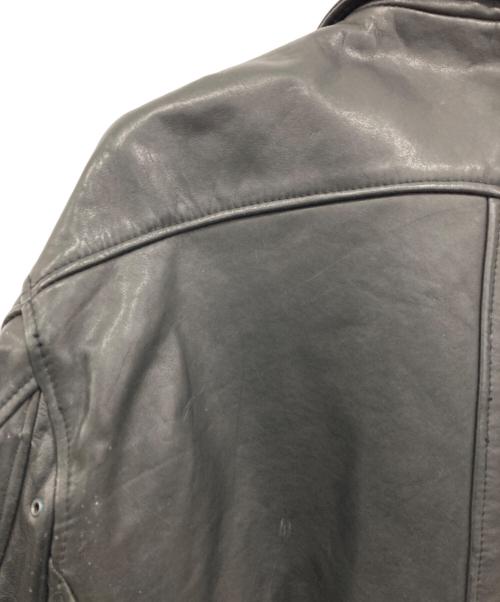 HOUSTON（ヒューストン）HOUSTON (ヒューストン) レザージャケット ブラック サイズ:Mの古着・服飾アイテム