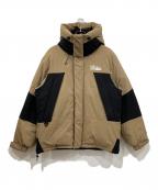 FIRST DOWNファーストダウン）の古着「パネルダウンジャケット」｜ブラック×ベージュ