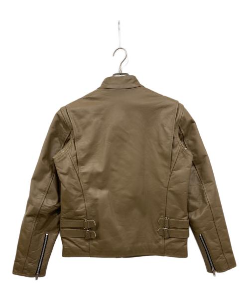 HORN WORKS（ホーンワークス）HORN WORKS (ホーンワークス) シングルライダースジャケット ベージュ サイズ:Lの古着・服飾アイテム